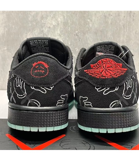 Jordan 1 kaws low black