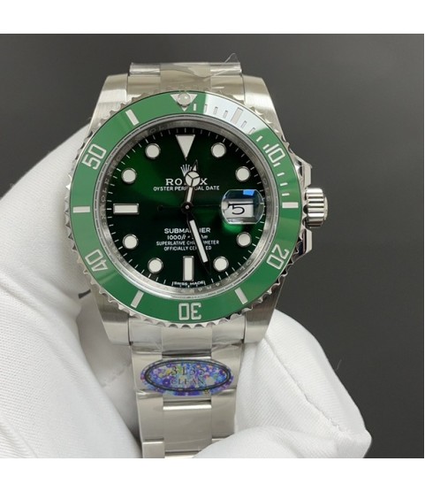 Rolex Зеленый Submariner 40мм - 3135